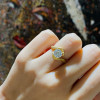 2.7ct Round Cut Brushed Bypass Engagement Ring