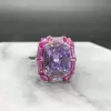 6.8ct Halo Cushion Cut Lavender Sapphire Cocktail Ring