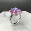 6.8ct Halo Cushion Cut Lavender Sapphire Cocktail Ring