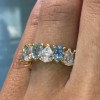 12ctw Aquamarine and White Sapphire Wedding Band