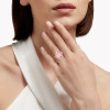 8.4ct Halo Emerald Cut Morganite Pink Sapphire Engagement Ring