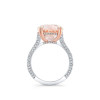6.8ct Round Cut Morganite Pink Sapphire Engagement Ring