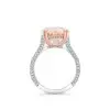6.8ct Round Cut Morganite Pink Sapphire Engagement Ring