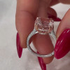 6.8ct Round Cut Morganite Pink Sapphire Engagement Ring