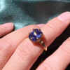3.5ct Vintage Tanzanite Blue Sapphire Engagement Ring