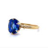 3.5ct Vintage Tanzanite Blue Sapphire Engagement Ring