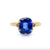 3.5ct Vintage Tanzanite Blue Sapphire Engagement Ring
