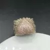 Angel Wing Pink Sapphire Paved Heart Cocktail Ring