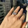 3.5ct Crushed Ice Heart Cut Pink Halo Engagement Ring