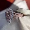 2ct Pear Cut Pink Sapphire Double Halo Engagement Ring