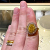 2ct Halo Oval Cut Yellow Sapphire Engagement Ring