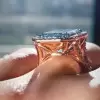 8.4ct Emerald Cut Aquamarine Halo Engagement Ring