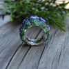12ctw Tanzanite Blue and Green Sapphire Cocktail Ring
