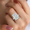 14ct Radiant Cut White Sapphire Engagement Ring