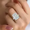 14ct Radiant Cut White Sapphire Engagement Ring