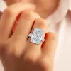 14ct Radiant Cut White Sapphire Engagement Ring