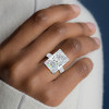 14ct Radiant Cut White Sapphire Engagement Ring