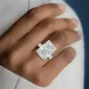 14ct Radiant Cut White Sapphire Engagement Ring
