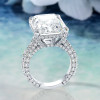 14ct Radiant Cut White Sapphire Engagement Ring