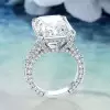 14ct Radiant Cut White Sapphire Engagement Ring