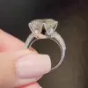 8.5ct Round Cut White Sapphire Paved Engagement Ring