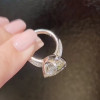 8.5ct Round Cut White Sapphire Paved Engagement Ring