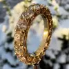 8ctw Round Cut White Sapphire Heart Eternity Ring