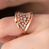 Rose Gold Tone White Sapphire Mobius Aniverary Ring