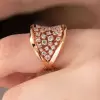 Rose Gold Tone White Sapphire Mobius Aniverary Ring