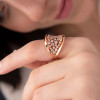 Rose Gold Tone White Sapphire Mobius Aniverary Ring
