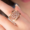 Rose Gold Tone White Sapphire Mobius Aniverary Ring