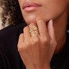 Three Tone White Sapphire Twist Aniverary Ring