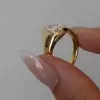3ct Pear Cut White Sapphire Classic Engagement Ring