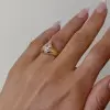 3ct Pear Cut White Sapphire Classic Engagement Ring