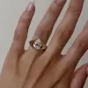 3ct Pear Cut White Sapphire Classic Engagement Ring