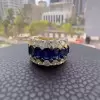 9ctw Emerald Cut and Round Cut Bold Wedding Band