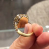 3.8ct Yellow and Champagne Sapphire Paved Cocktail Ring