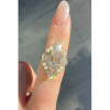 3.8ct Vintage Emerald Cut White sapphire Engagement Ring