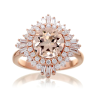 2.7ct Round Cut Morganite Pink Sapphire Engagement Ring