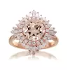 2.7ct Round Cut Morganite Pink Sapphire Engagement Ring