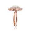 2.7ct Round Cut Morganite Pink Sapphire Engagement Ring