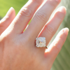 2.7ct Round Cut Morganite Pink Sapphire Engagement Ring