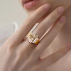 9.5ct Asscher Cut White Sapphire Engagement Ring