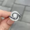 2ct Round Cut Art-deco Bypass Vintage Engagement Ring