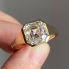 5.6ct Asscher Cut White Sapphire Engagement Ring