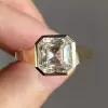 5.6ct Asscher Cut White Sapphire Engagement Ring