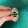 2.5ct Oval Cut Multicolor Sapphire Transformer Wedding Ring Set