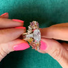 2.5ct Oval Cut Multicolor Sapphire Transformer Wedding Ring Set