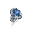 5ct Oval Cut Sapphire Twist Engagement Ring