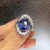 5ct Oval Cut Sapphire Twist Engagement Ring